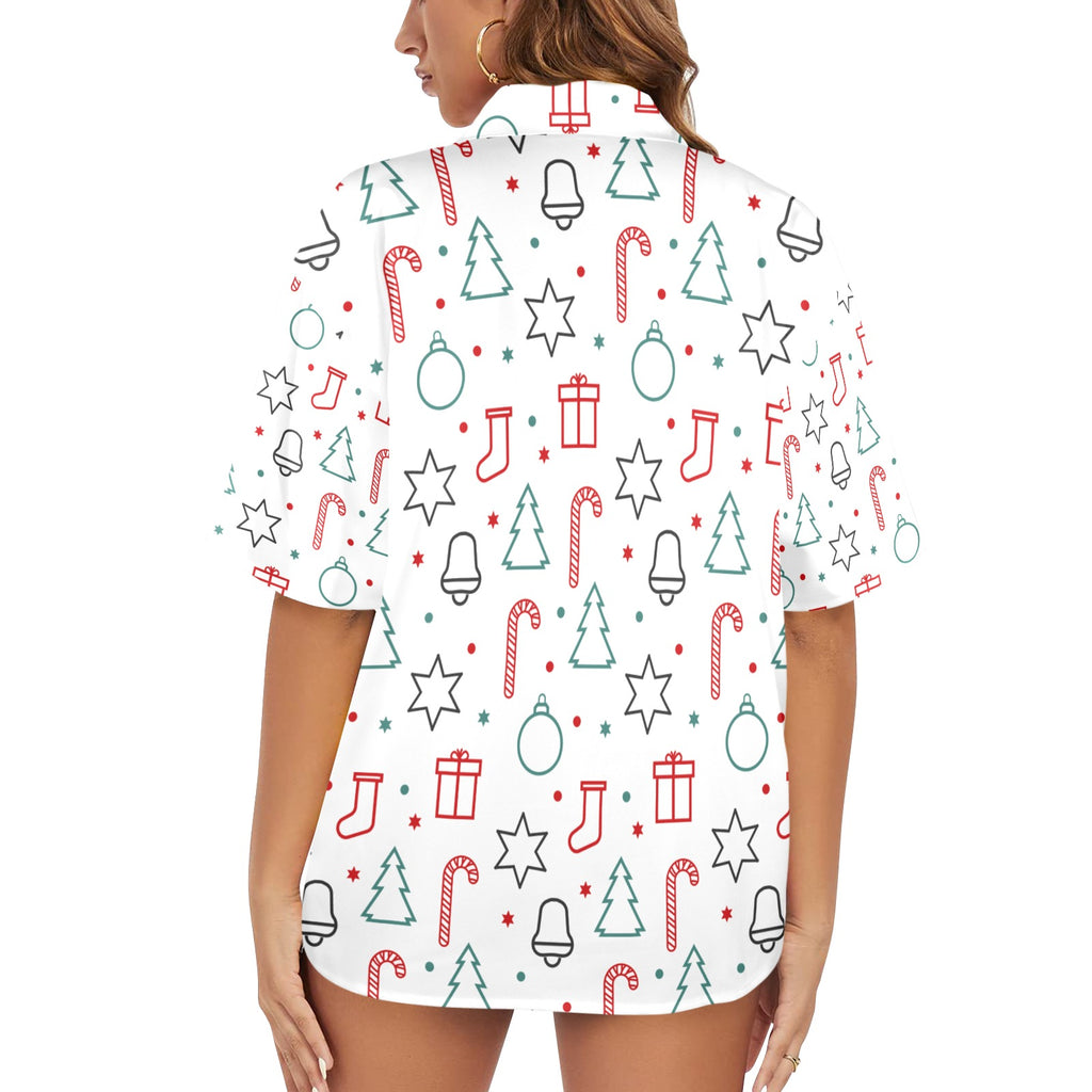 Women's All Over Print Christmas Shirt （Made in USA，Ships to USA Only）