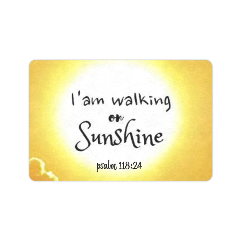 Walking On Sunshine Doormat 23.6"x15.7"  Made In QUEEN
