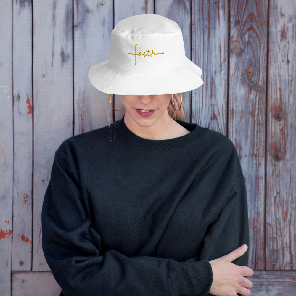 FAITH - Yellow Thread Bucket Hat