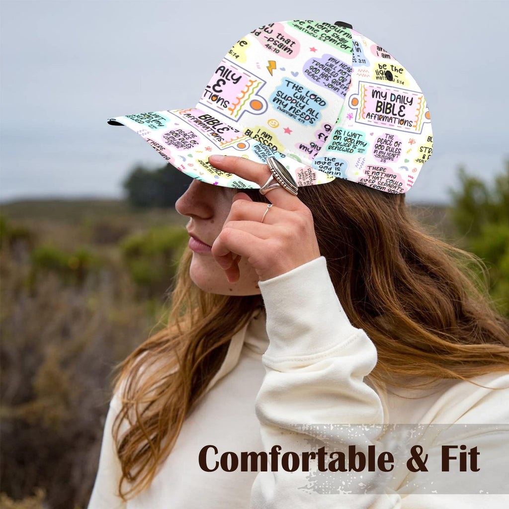 My Daily Bible Affirmations All Over Print Snapback Dad Cap – 7-Panel Chino Cotton Twill Hat