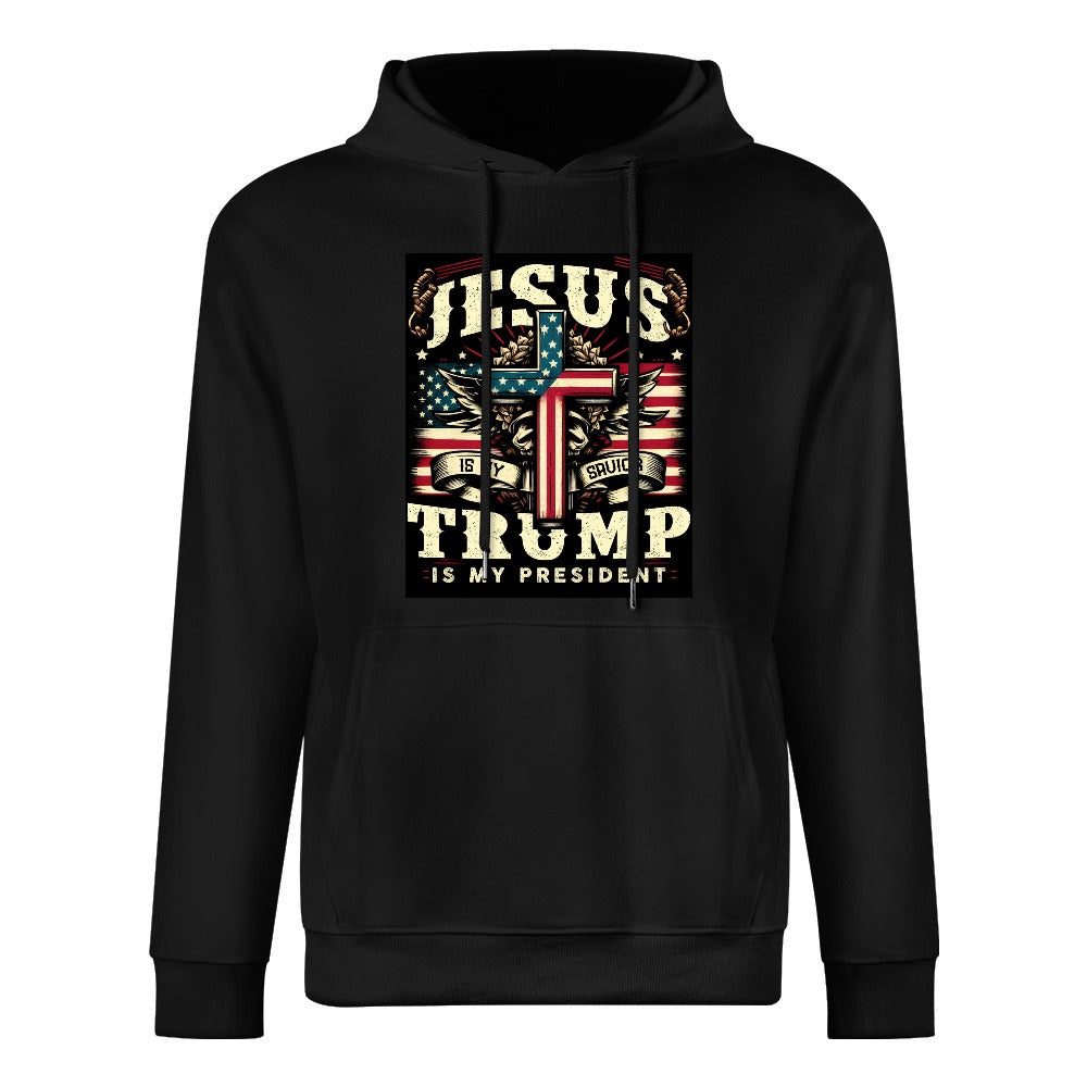 Jesus is My Savior Trump is my President New Pure cotton hooded sweater Free Shipping