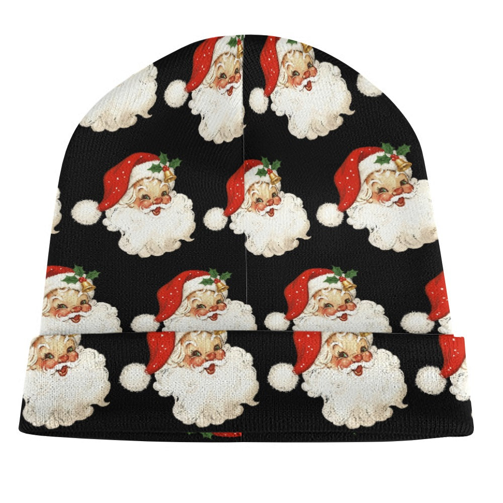 Santa Claus Christmas Full printed knitted hat