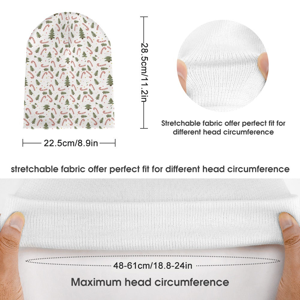 Full printed knitted hat
