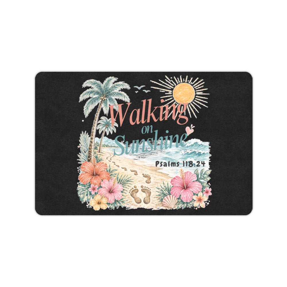 Walking On Sunshine Doormat 23.6"x15.7"  Made In USA