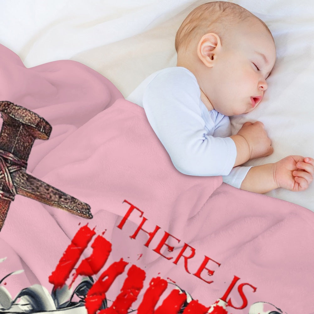 There's Power in the Blood of Jesus Custom super soft blanket Made in USA