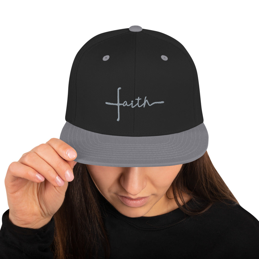 FAITH - Grey Thread Snapback Hat