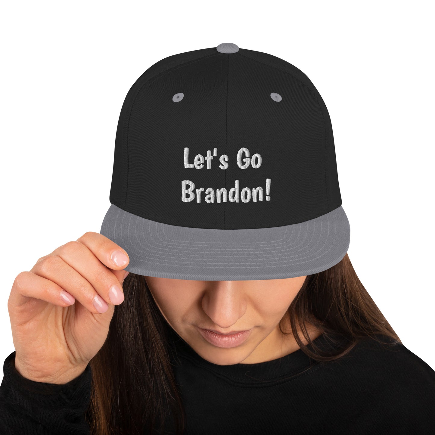 Lets Go Brandon! (Front and Back) Snapback Hat