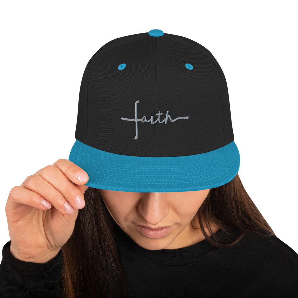 FAITH - Grey Thread Snapback Hat