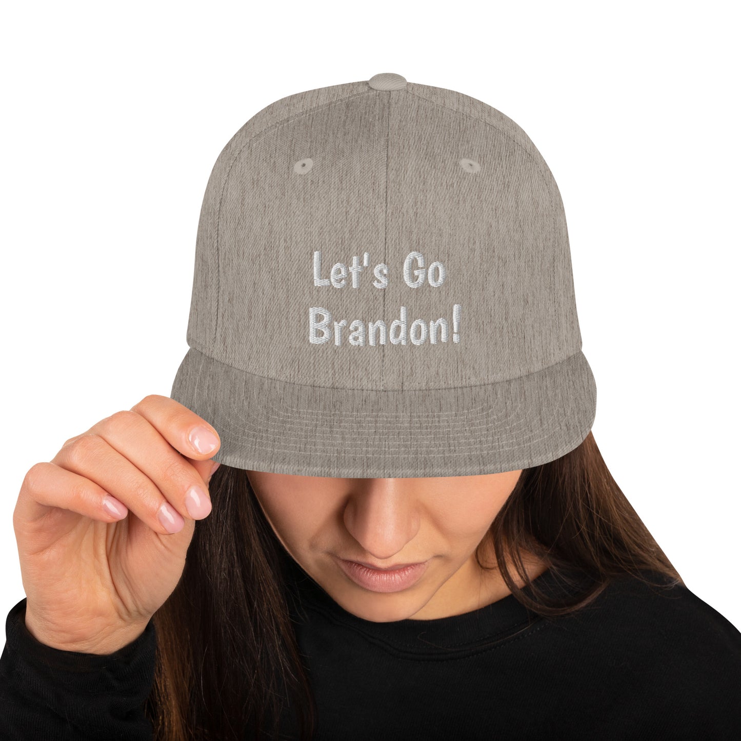 Lets Go Brandon! (Front and Back) Snapback Hat