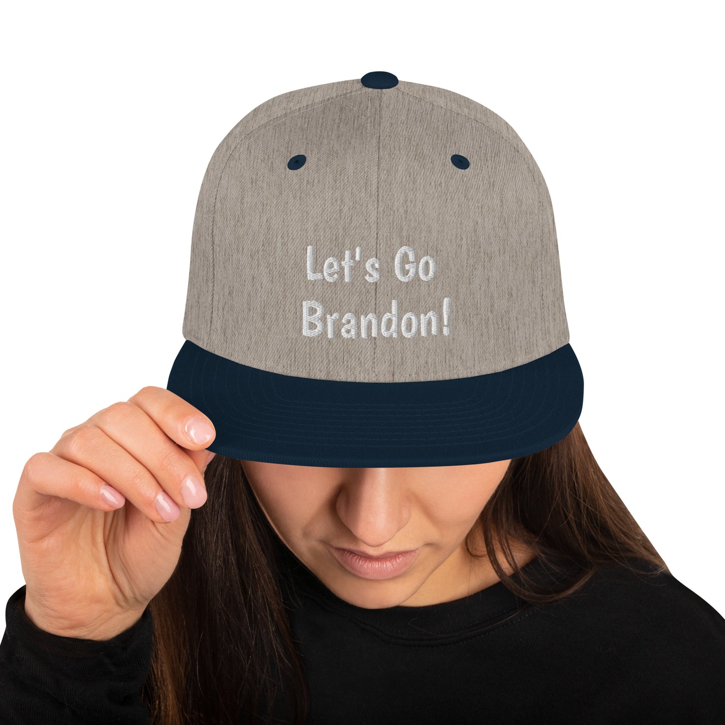 Lets Go Brandon! (Front and Back) Snapback Hat