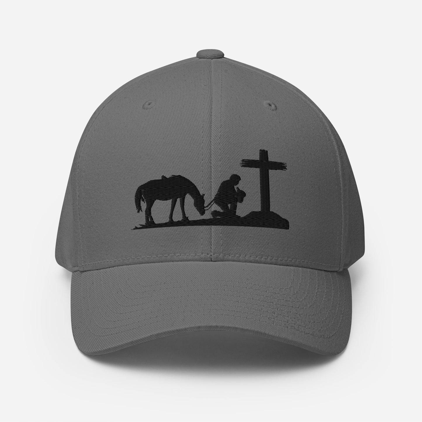 Cowboy Praying to GOD Structured Twill Cap