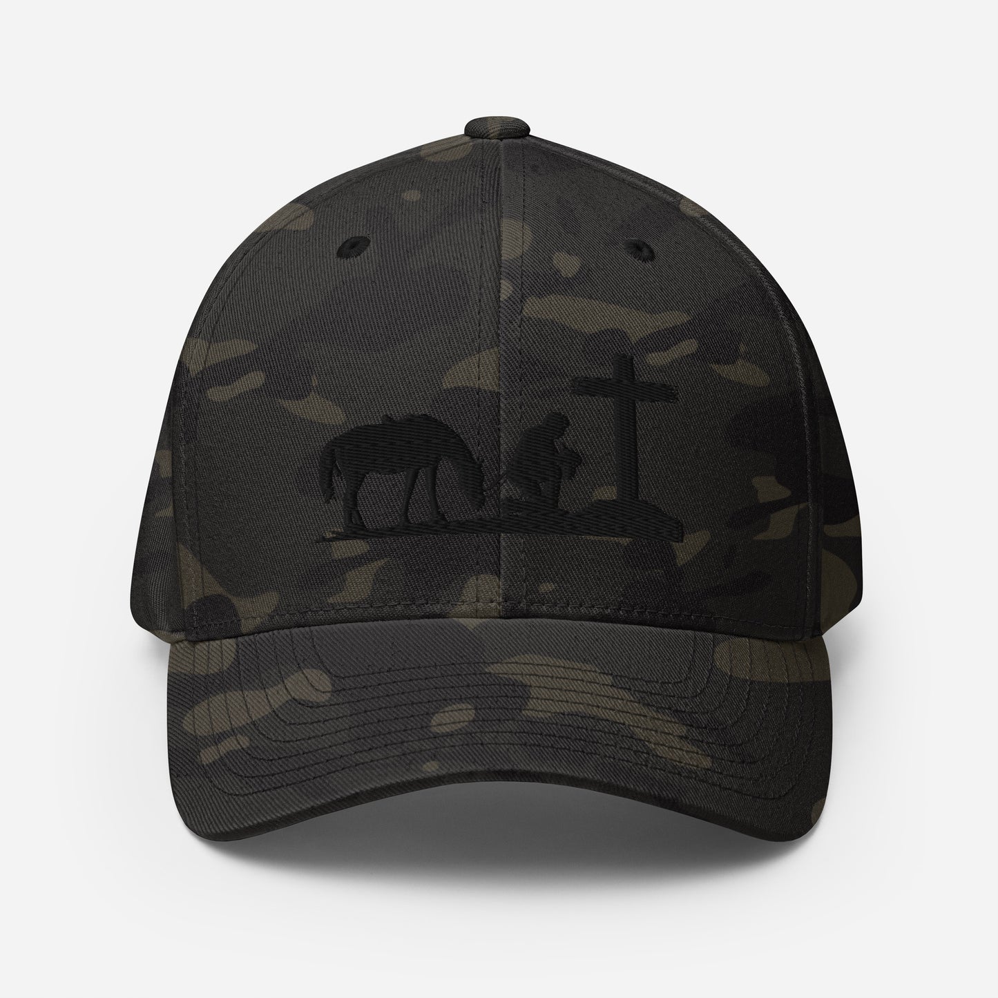 Cowboy Praying to GOD Structured Twill Cap