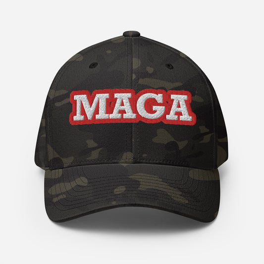 MAGA Front TRUMP on Back - Structured Twill Cap