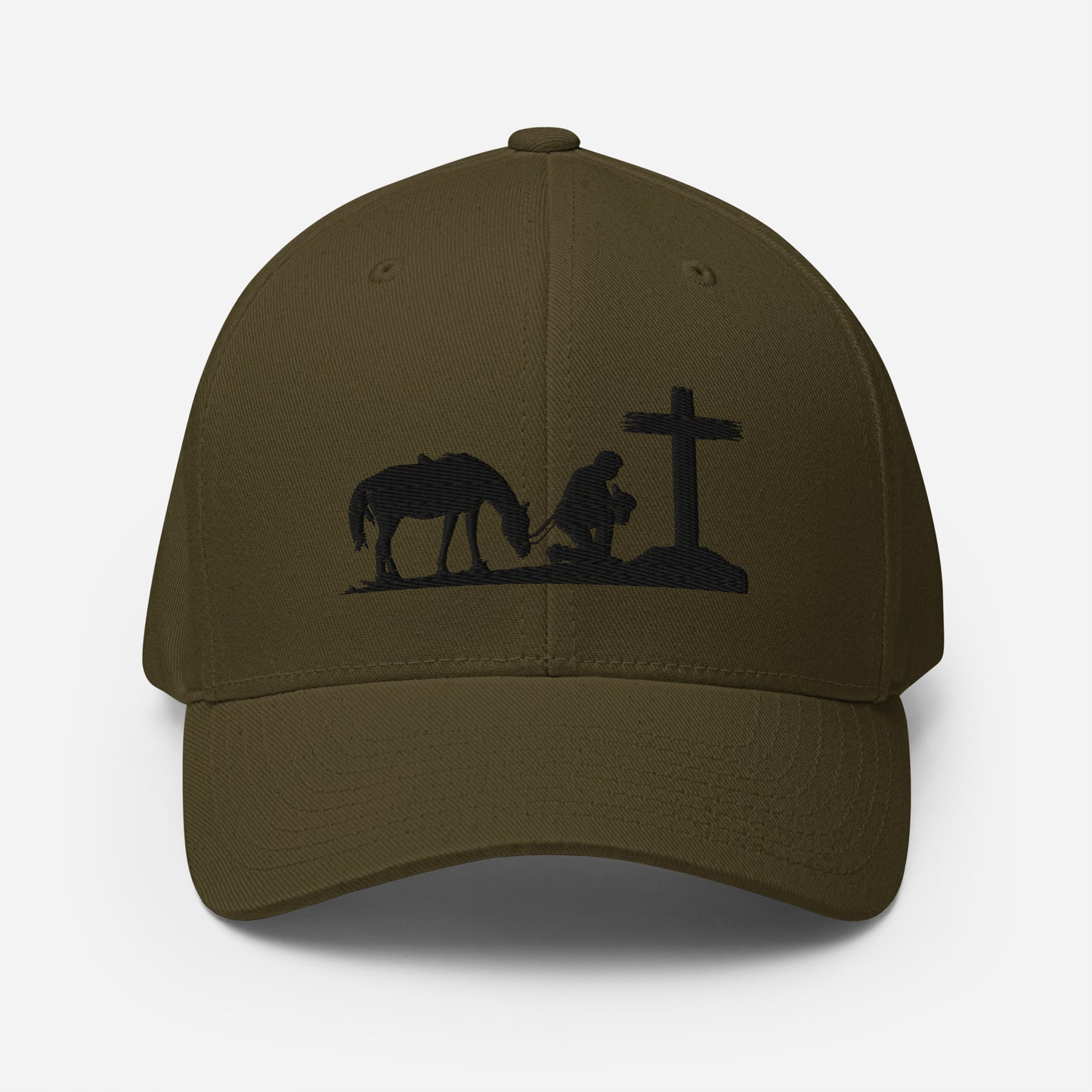 Cowboy Praying to GOD Structured Twill Cap