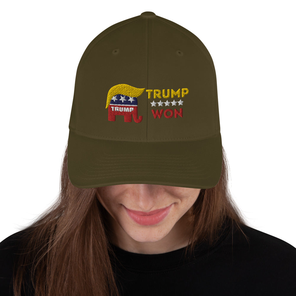 Trump Won Structured Twill Cap (BibleClothes on Back)