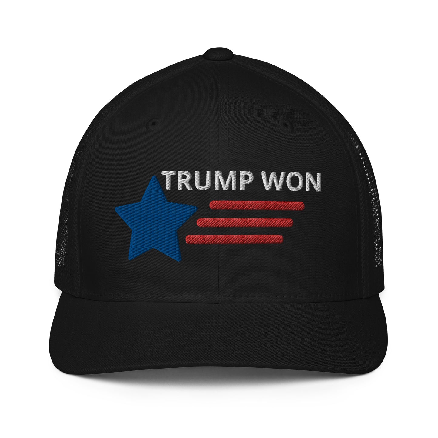 TRUMP WON 2020 Election Closed-back trucker cap