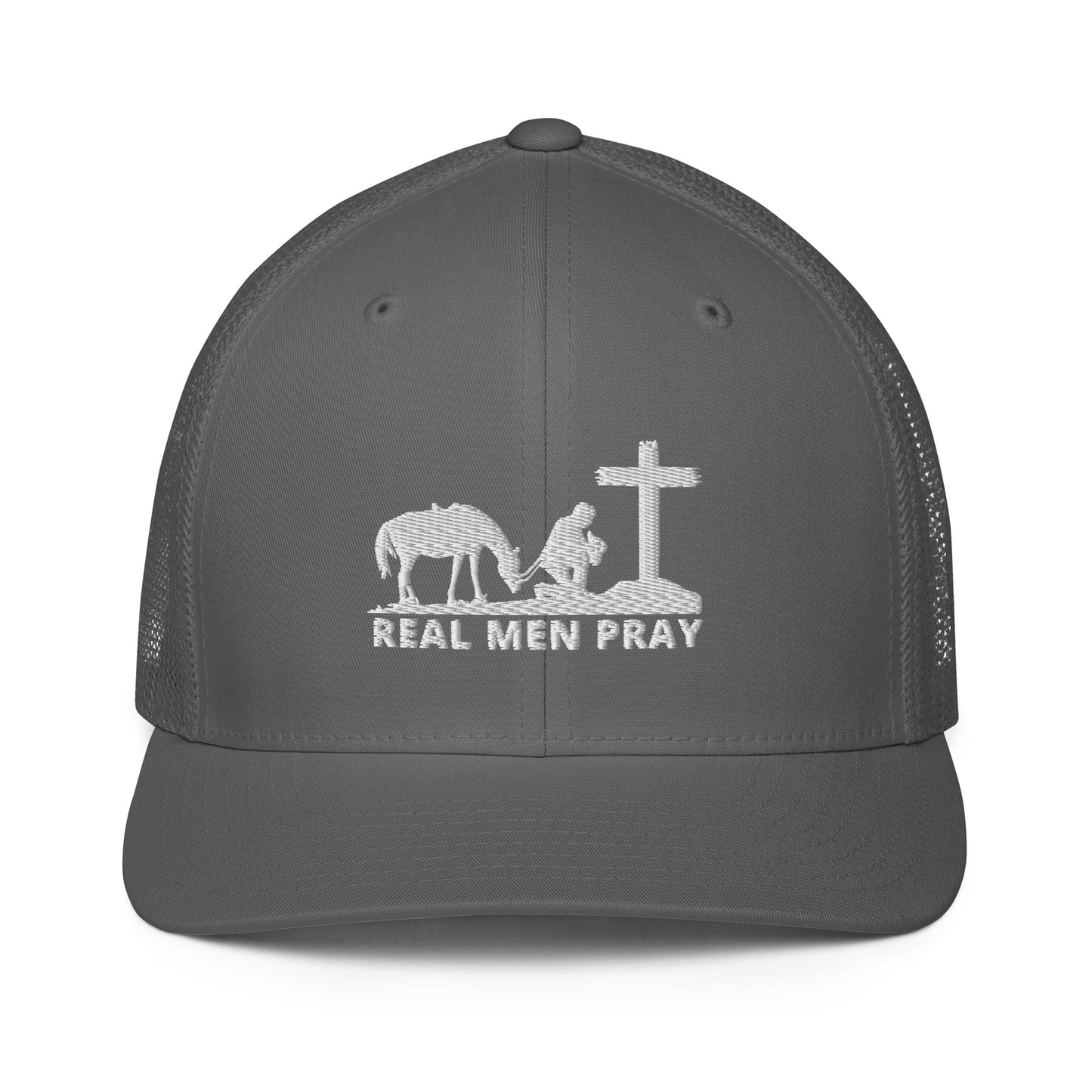 Real Men Pray to GOD - Closed-back trucker cap