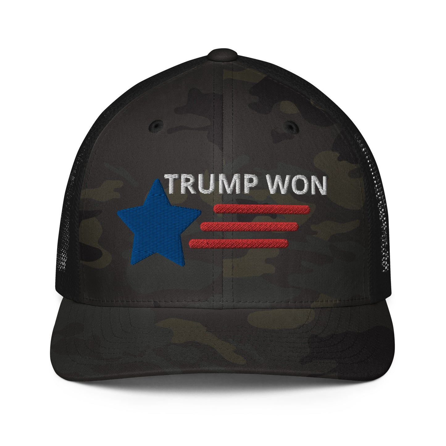 TRUMP WON 2020 Election Closed-back trucker cap