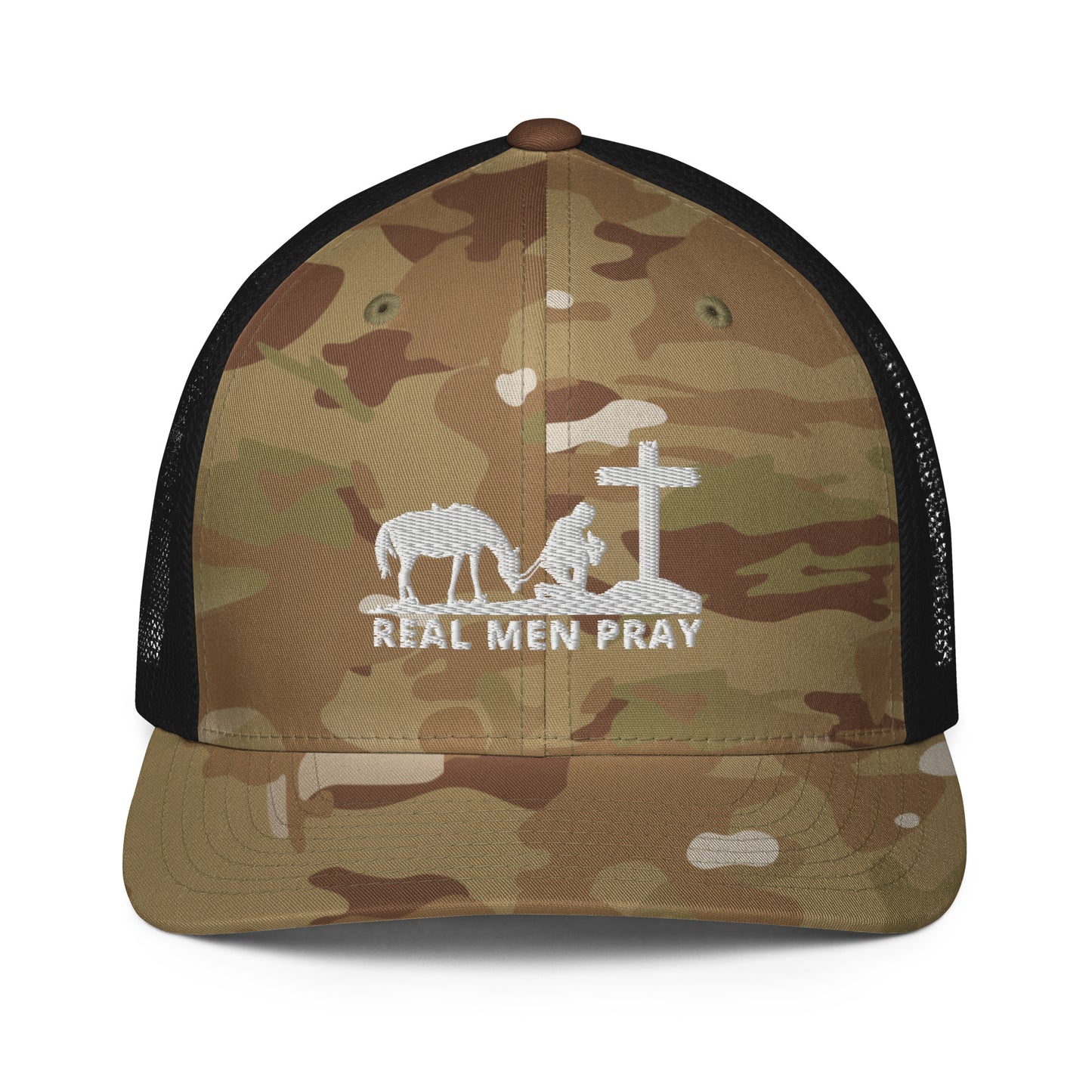 Real Men Pray to GOD - Closed-back trucker cap