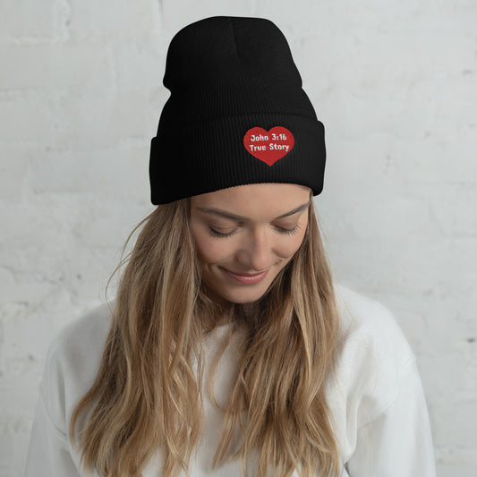 JOHN 3:16 TRUE STORY - Cuffed Beanie