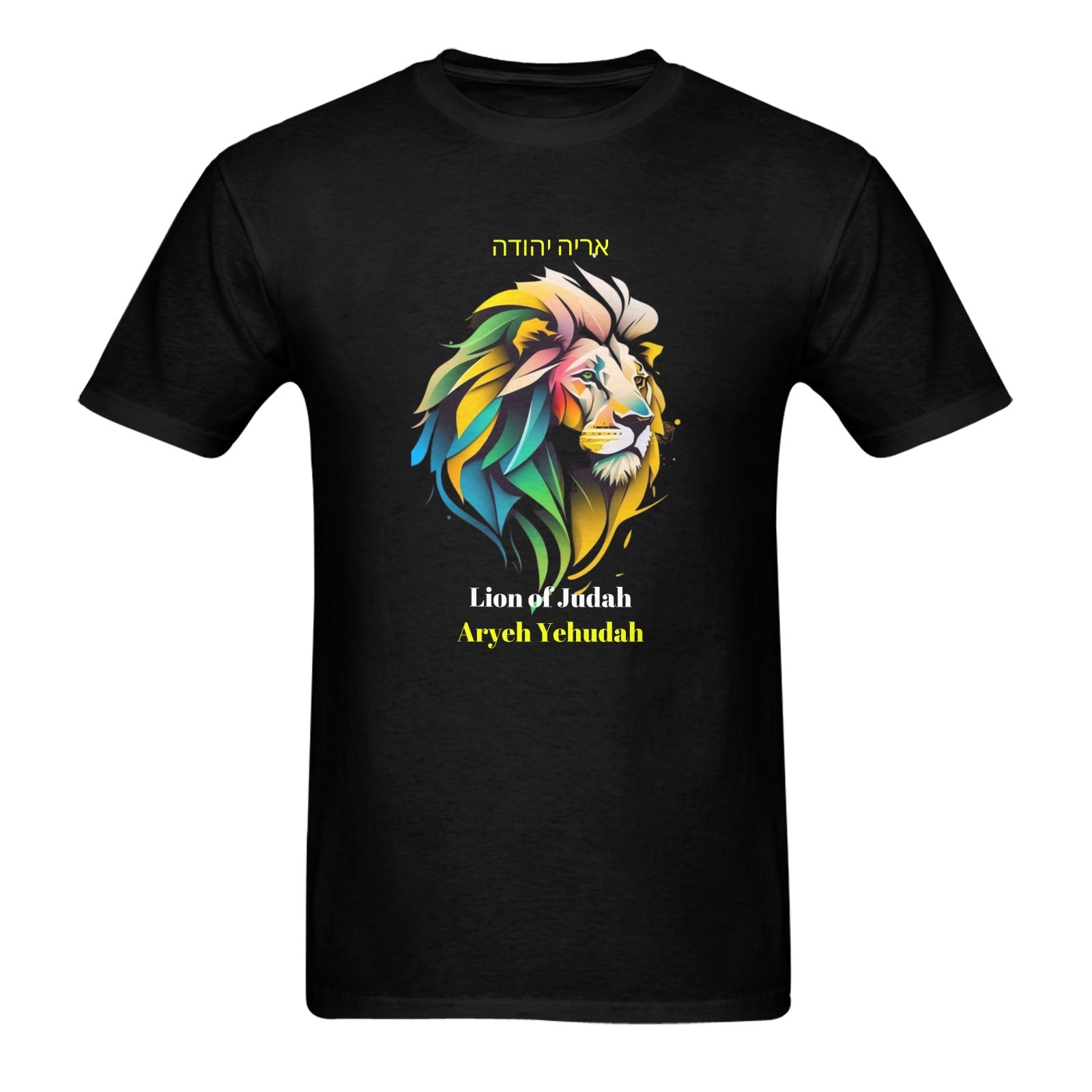 Lion of Judah Men - Heavy Cotton T-Shirt - Front Print （Made in USA，Ships to USA Only）