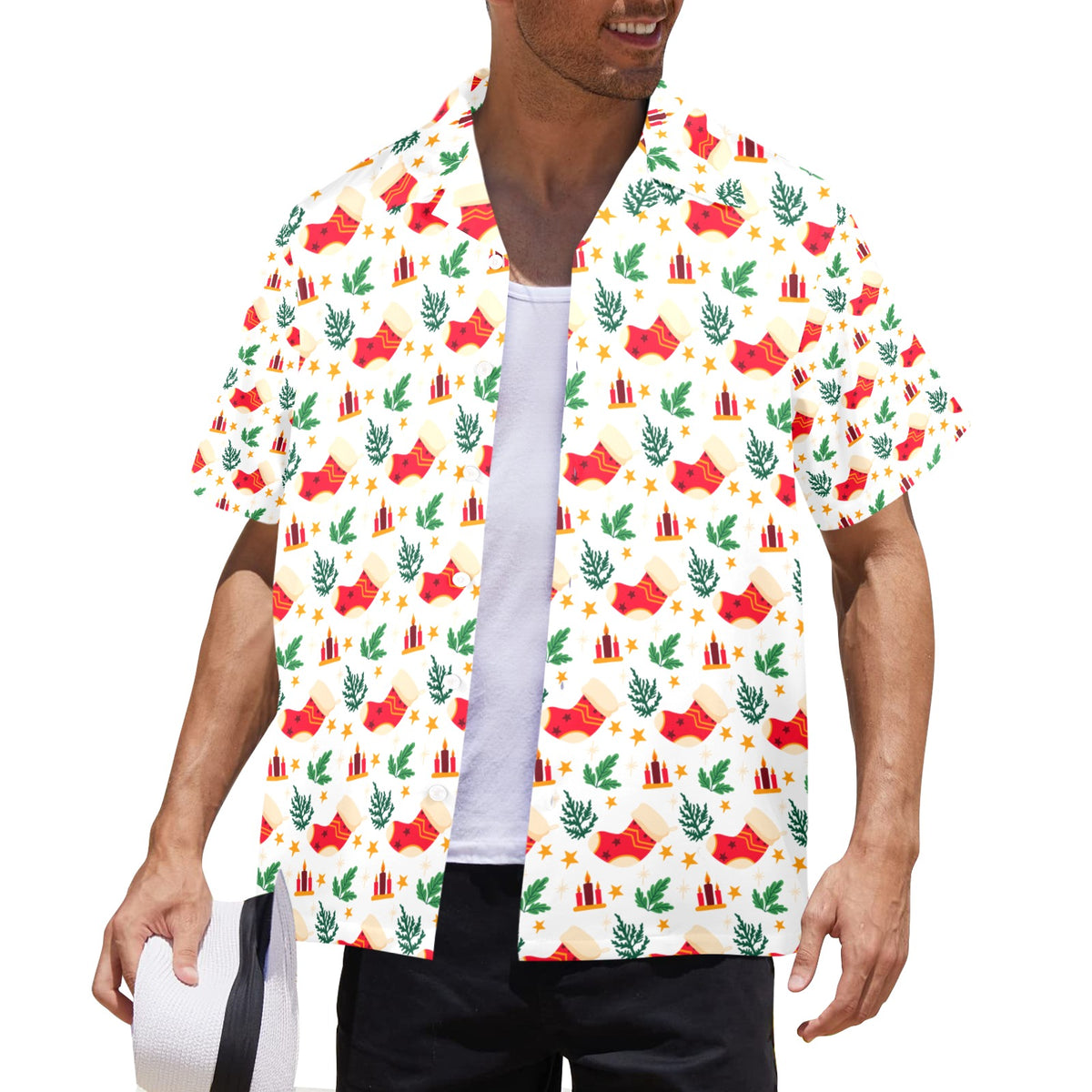 Men's All Over Print Christmas Shirt Made In USA Ships to USA Only