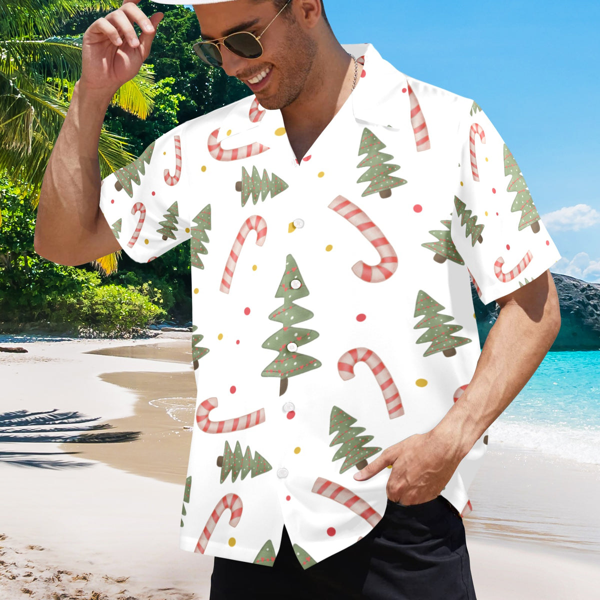 Men's All Over Print Christmas Shirt Made In USA Ships to USA Only