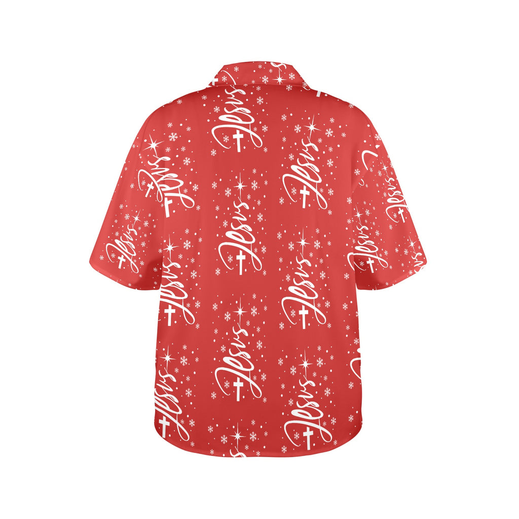 Women's All Over Print Hawaiian Shirt （Made in USA，Ships to USA Only）