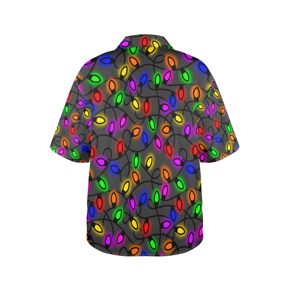 Christmas Lights Women's All Over Print Holiday Shirt Made in USA