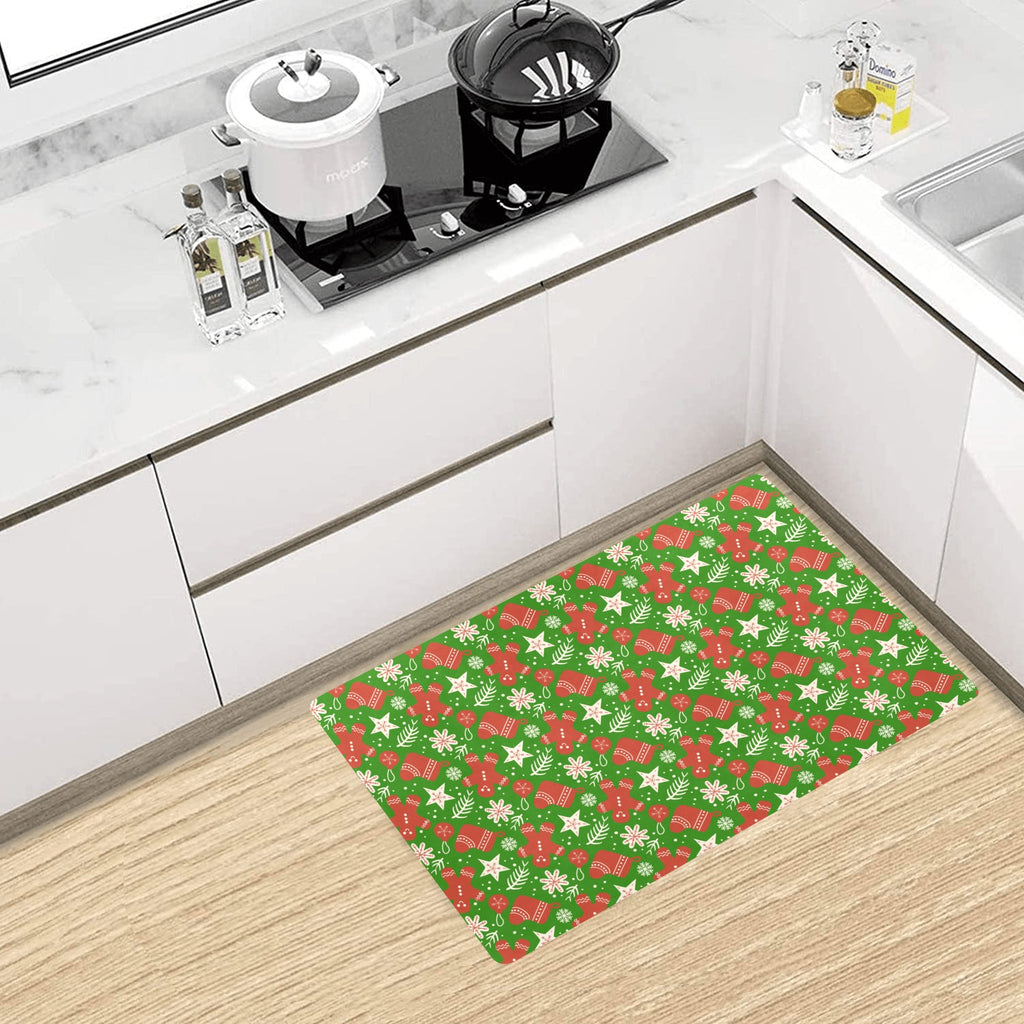 Christmas Time Kitchen Mat 28"x17"(Made In Queen)