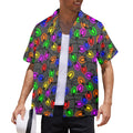 Men's All Over Print Christmas Light Bulbs Shirt Made In USA