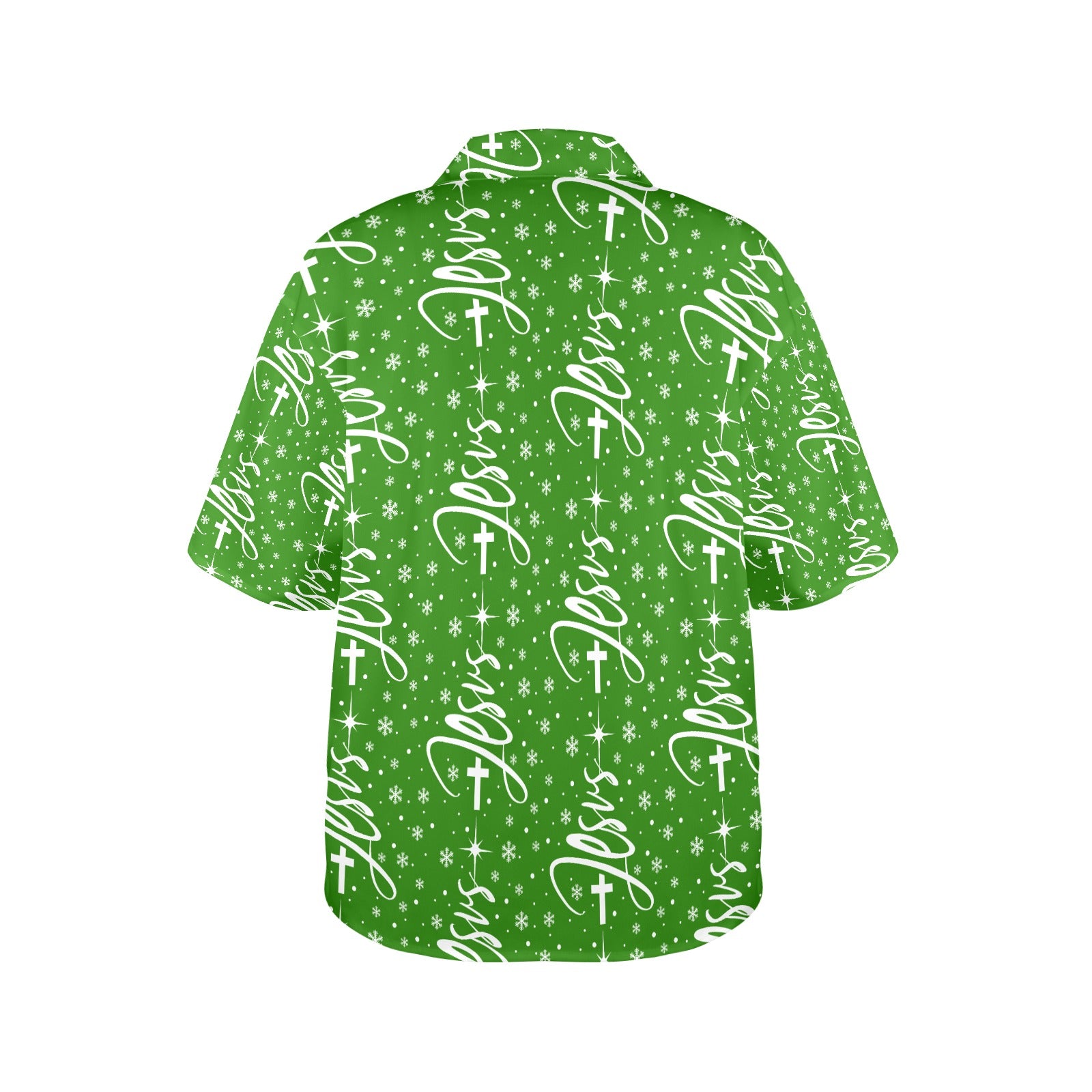 Women's All Over Print Jesus Christmas Shirt Made in USA