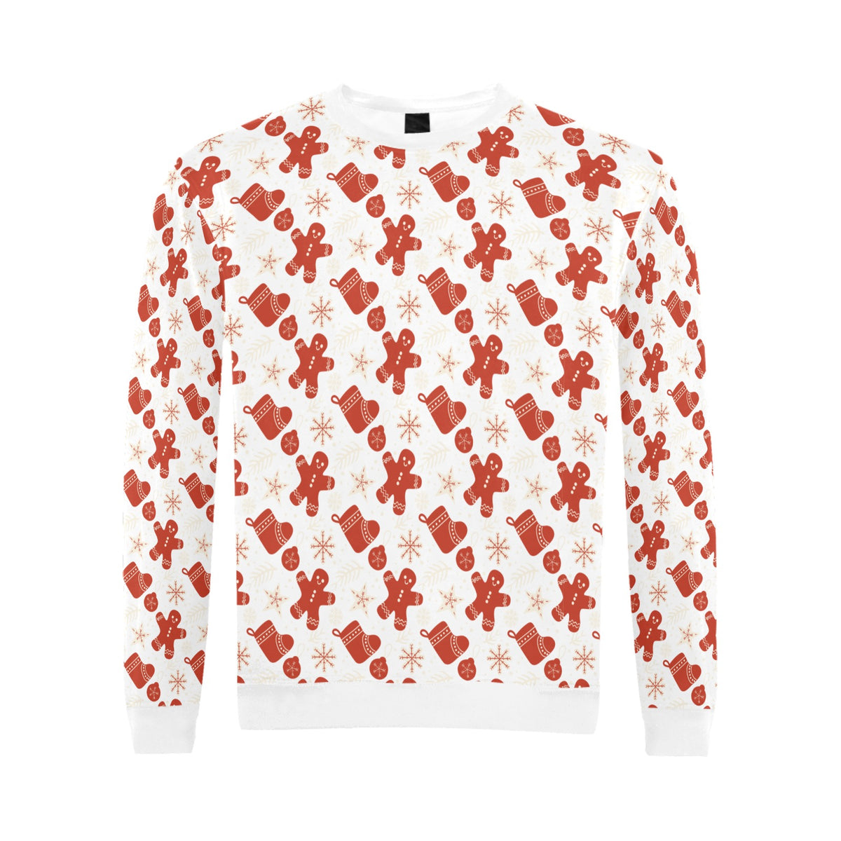 Men's Gingerbread Man Christmas crew neck sweatshirt USA