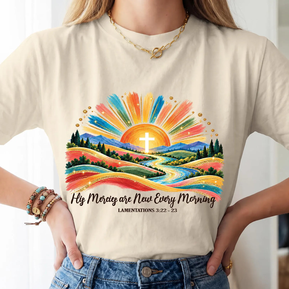 His Mercies are New Every Morning Lamentations: 22-23  T-Shirt