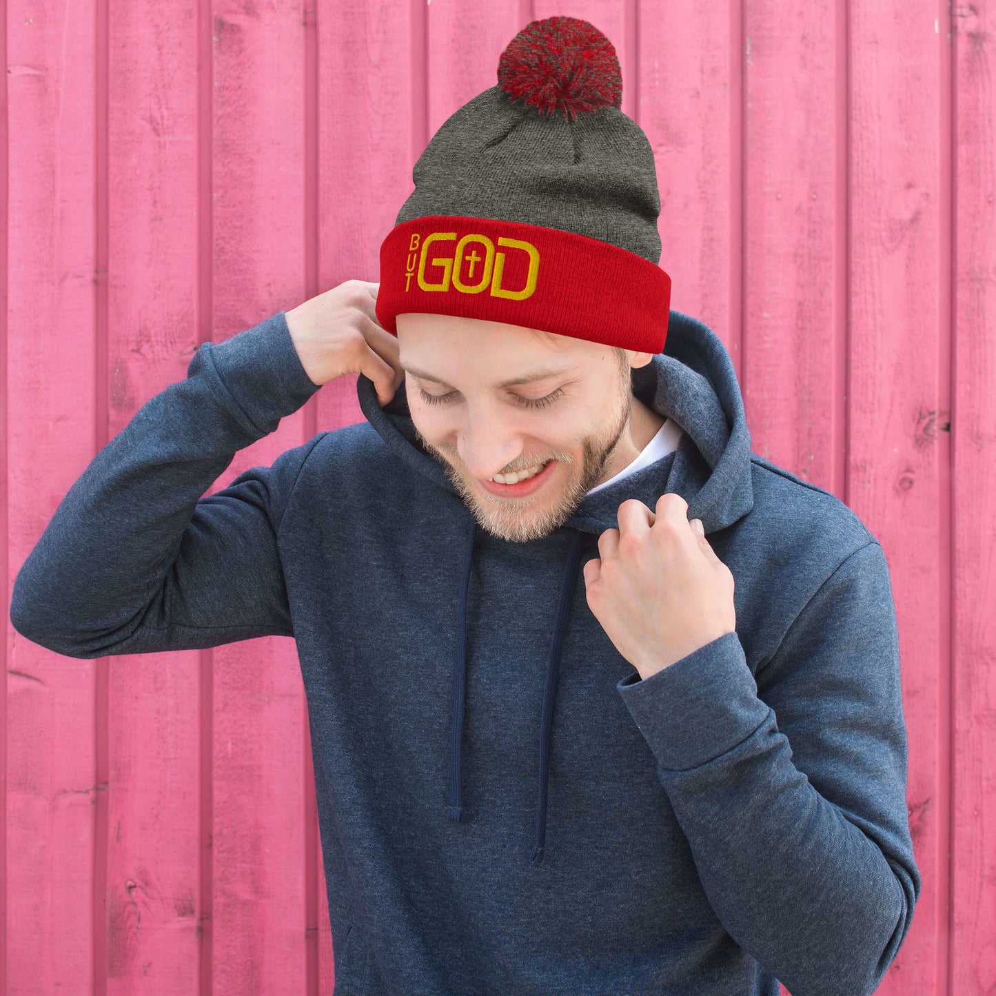 But GOD - Many Colors Pom-Pom Beanie