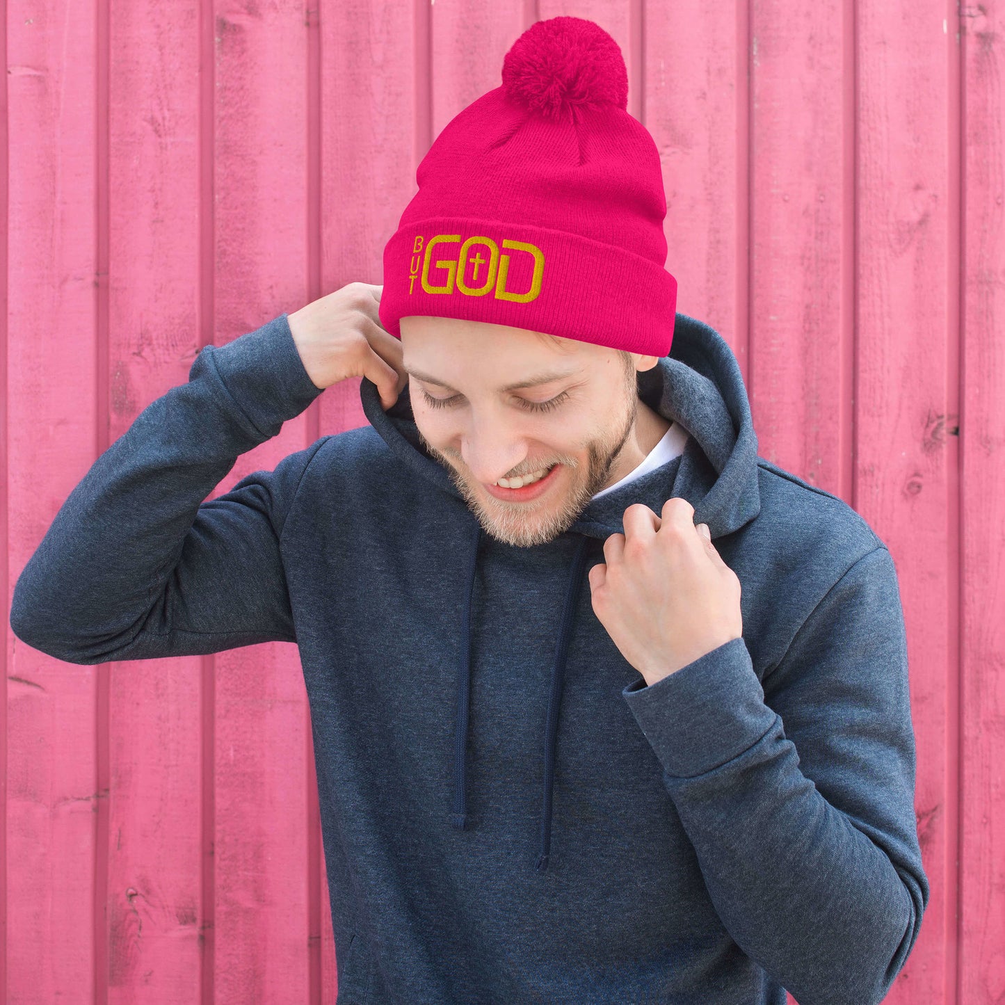 But GOD - Many Colors Pom-Pom Beanie