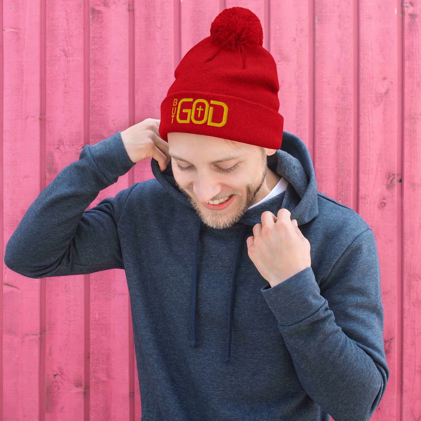 But GOD - Many Colors Pom-Pom Beanie