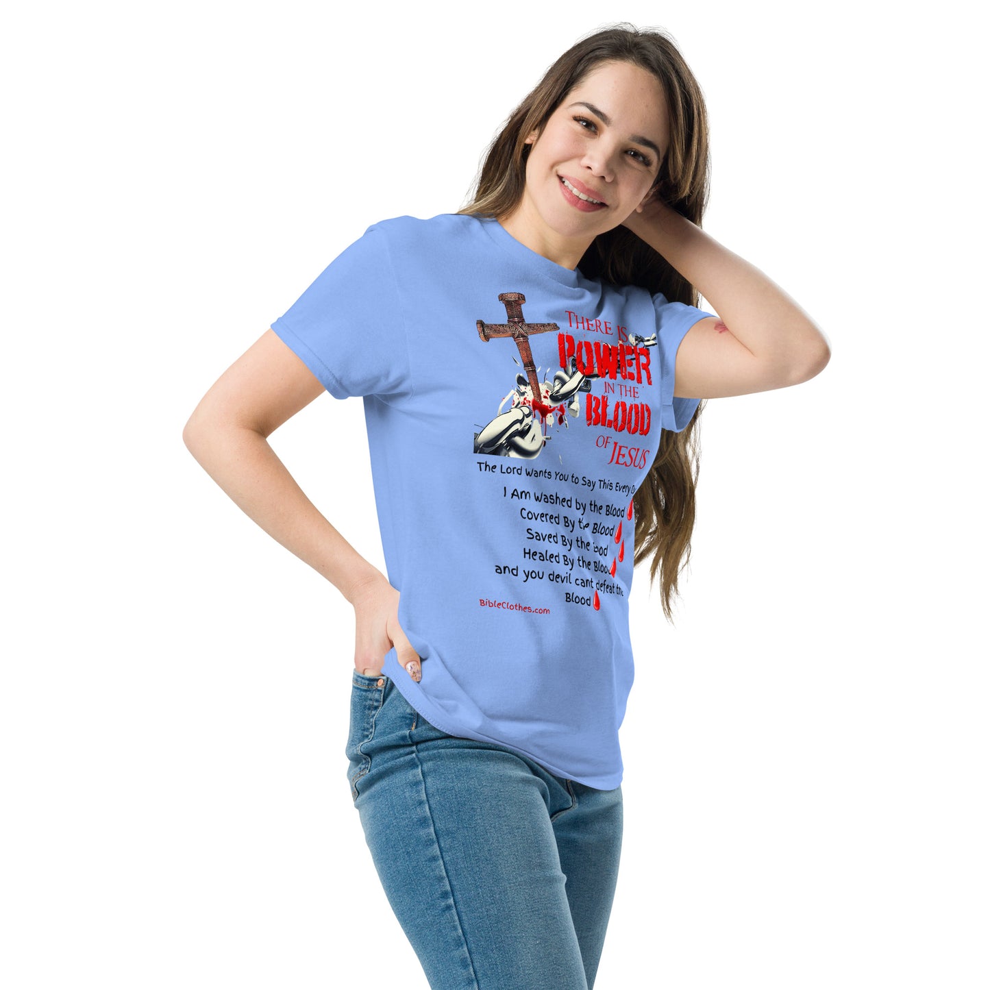 There's Power in the Blood of Jesus Men's and Woman's classic tee