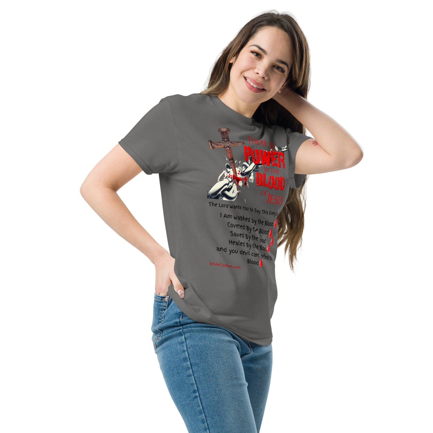 There's Power in the Blood of Jesus Men's and Woman's classic tee