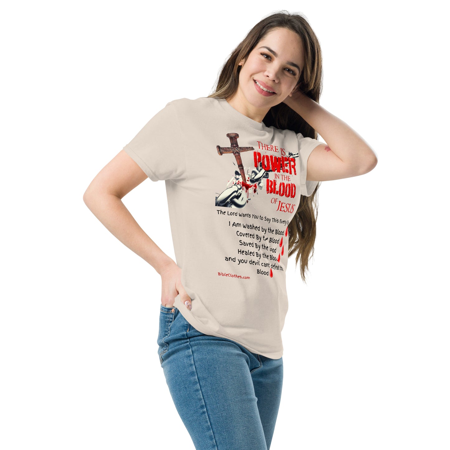 There's Power in the Blood of Jesus Men's and Woman's classic tee