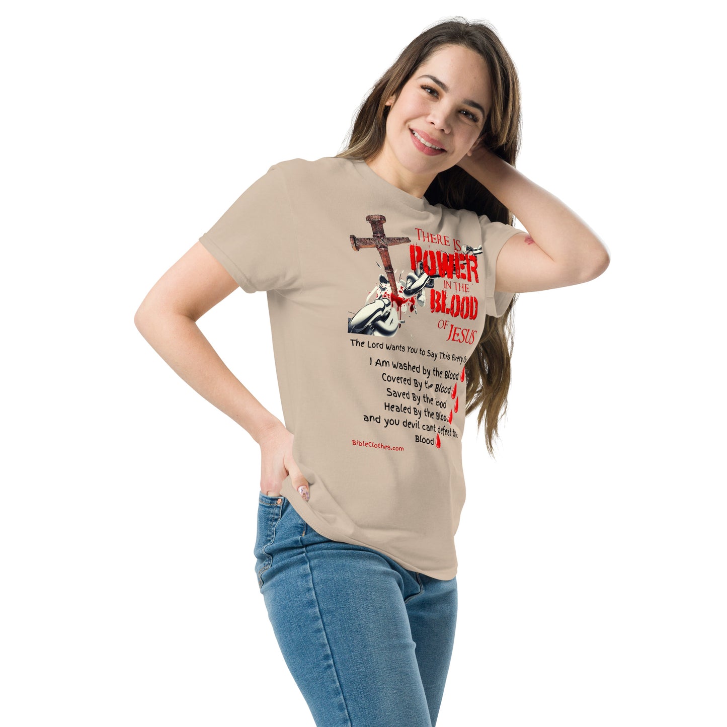 There's Power in the Blood of Jesus Men's and Woman's classic tee