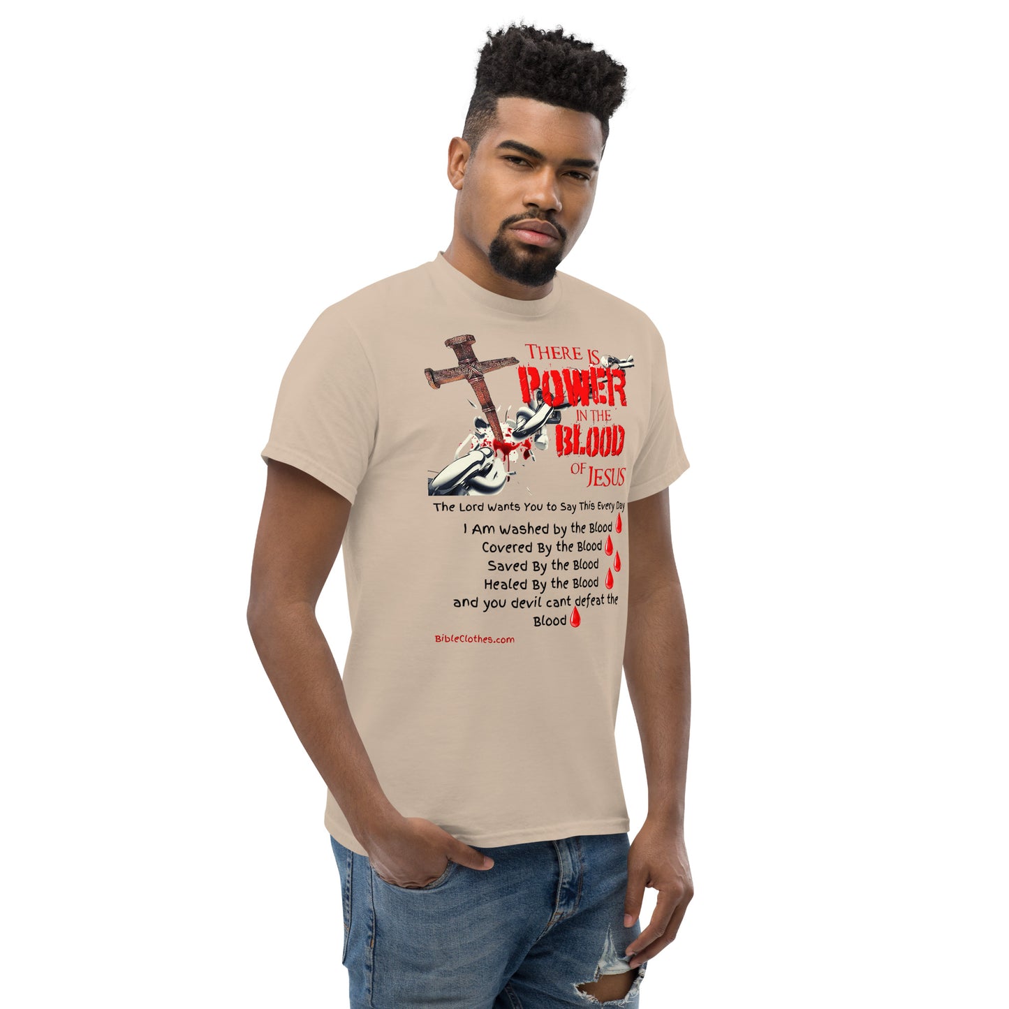 There's Power in the Blood of Jesus Men's and Woman's classic tee