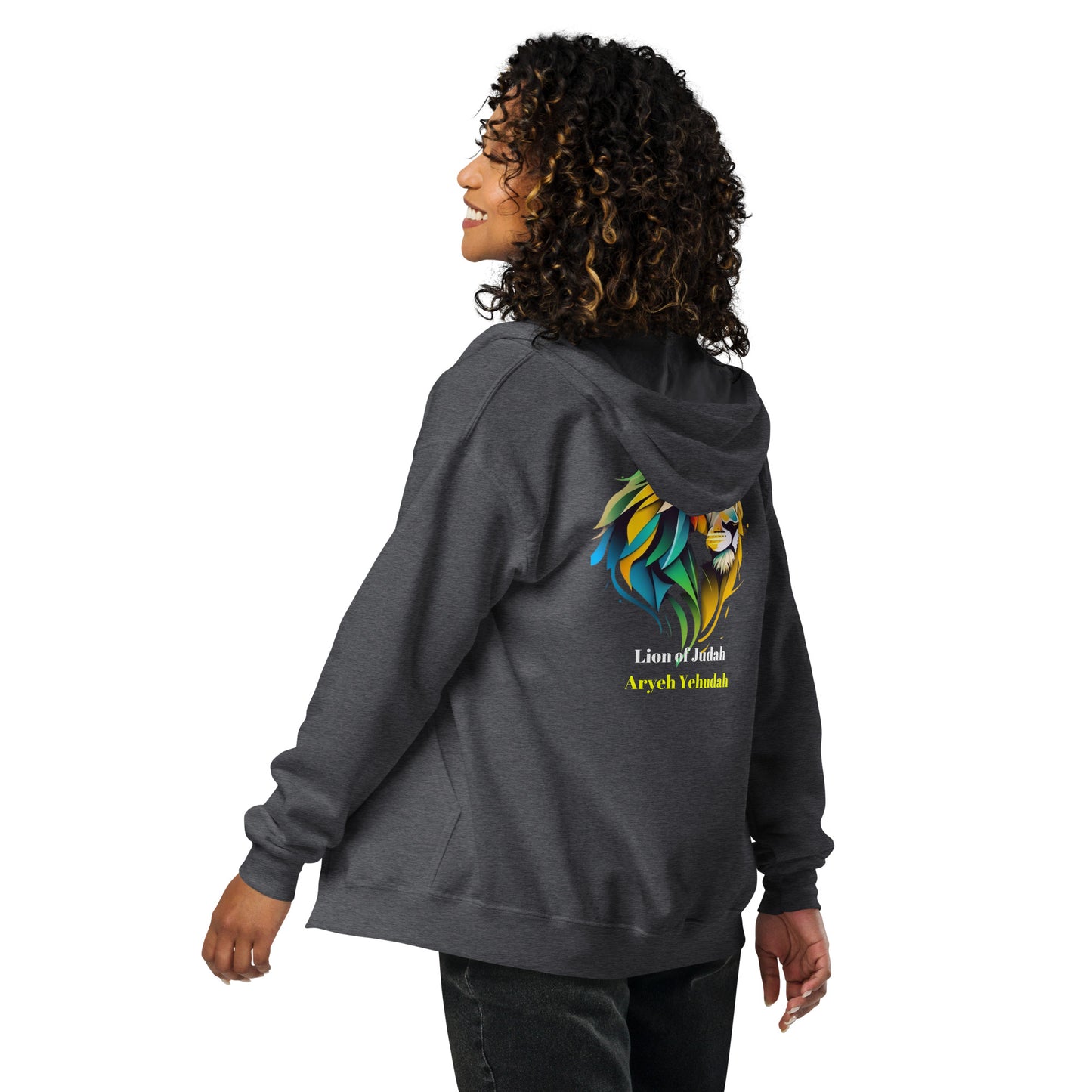 Lion of Judah Man's and Woman's  heavy blend zip hoodie