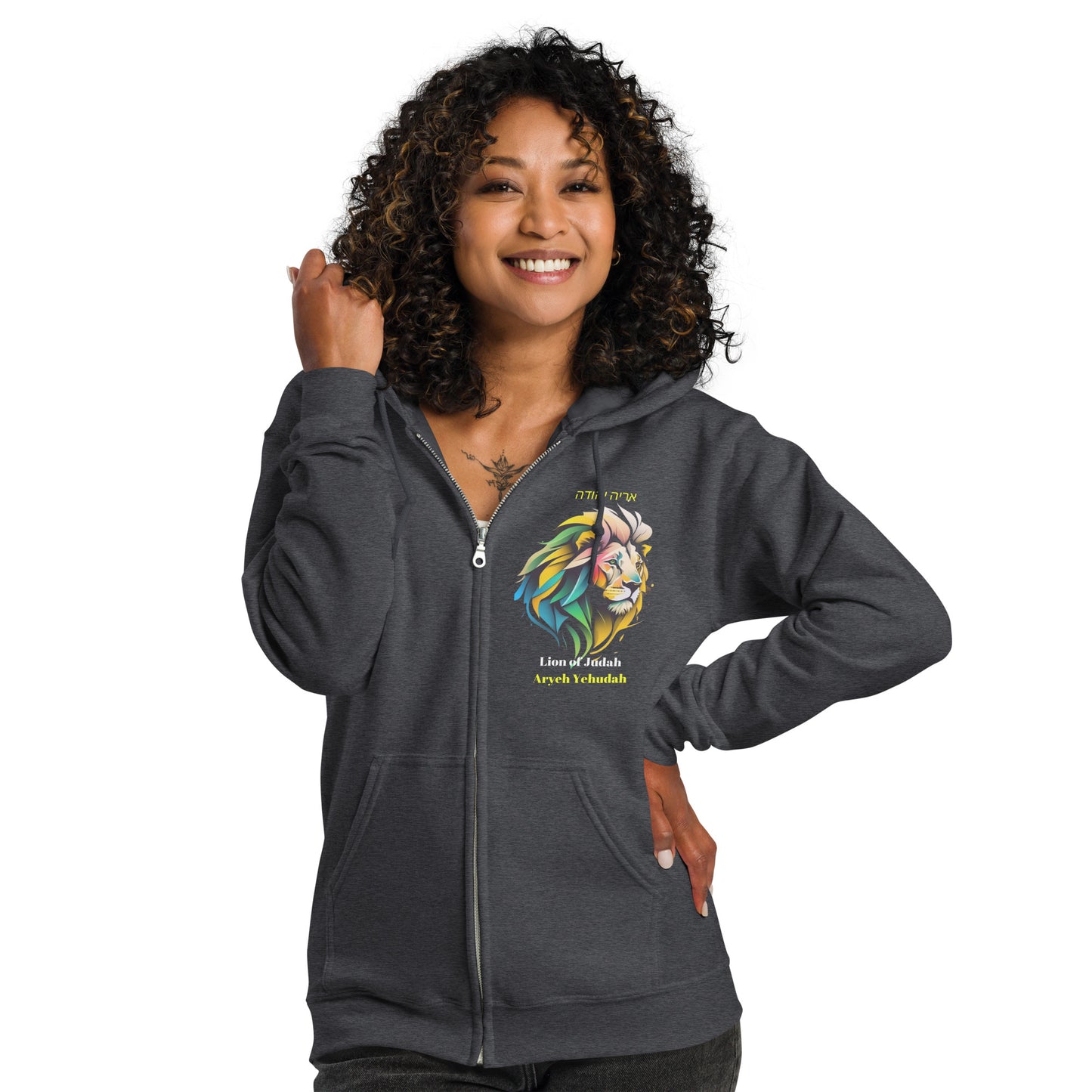 Lion of Judah Man's and Woman's  heavy blend zip hoodie