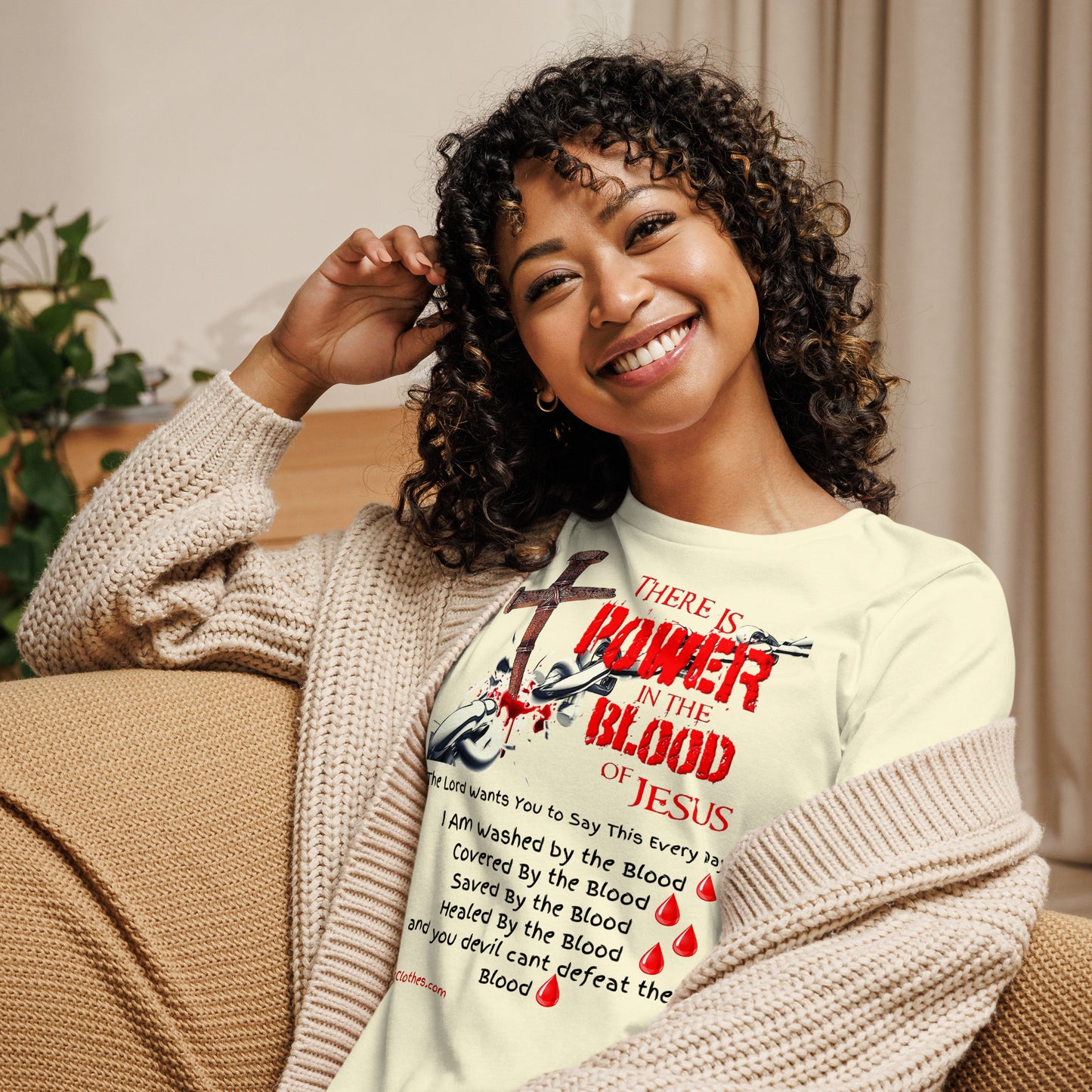 The Power of the Blood of Jesus Women's Relaxed T-Shirt